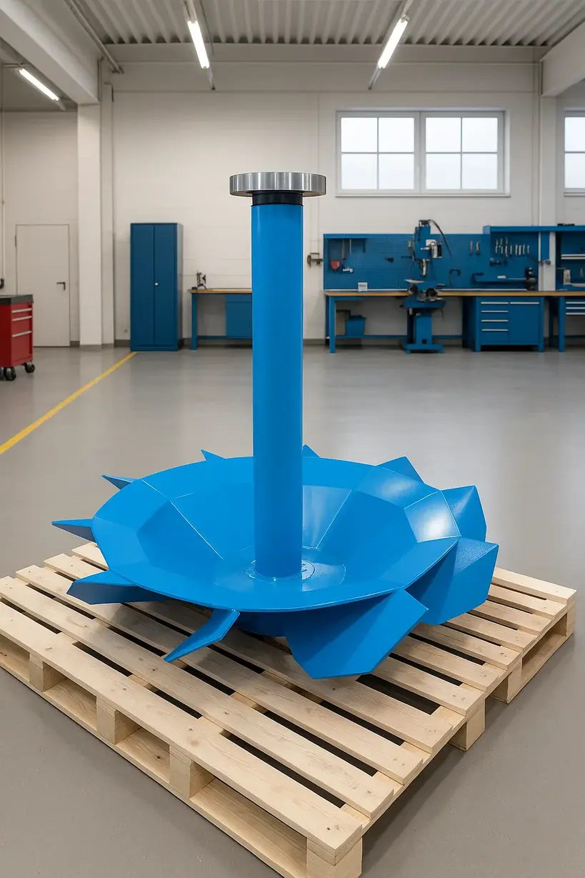 Wetend of low speed surface aerator with epoxy coating